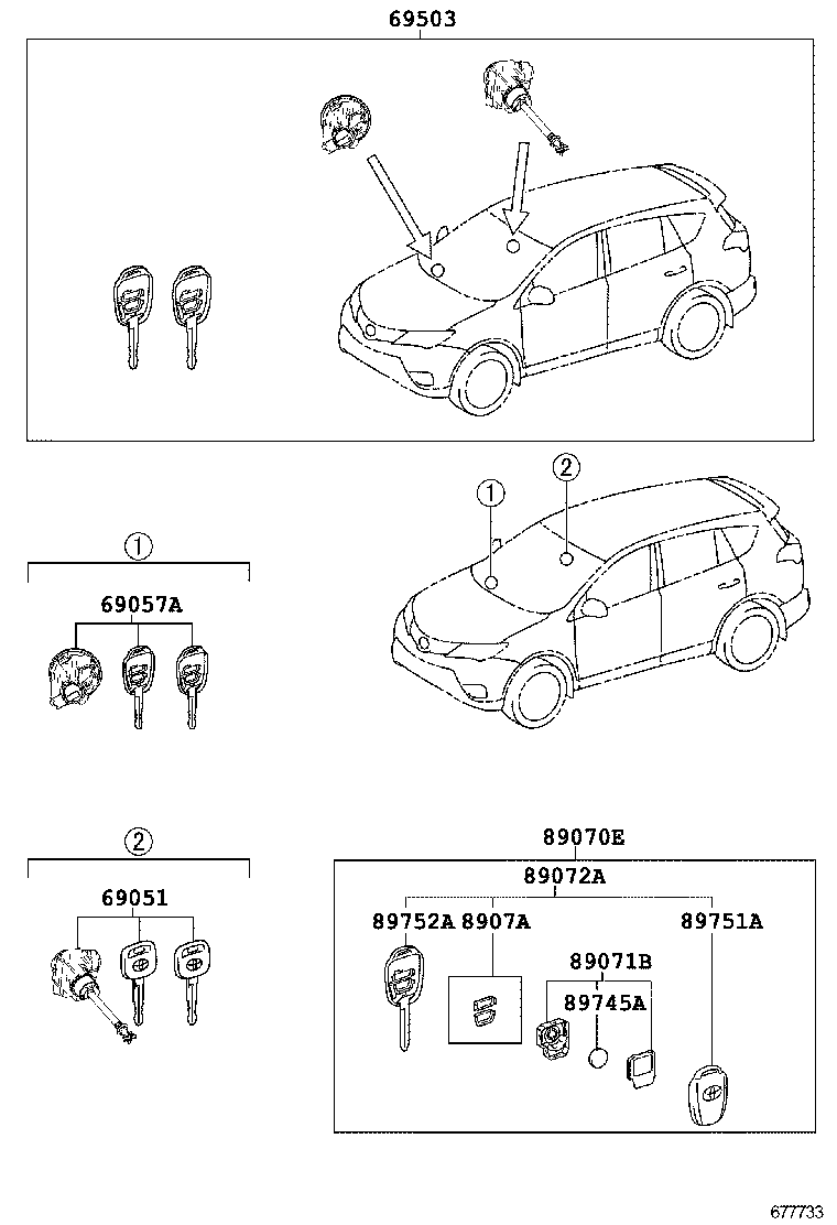  RAV4 |  LOCK CYLINDER SET