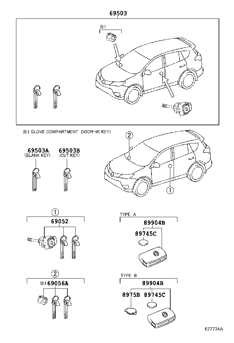  RAV4 |  LOCK CYLINDER SET