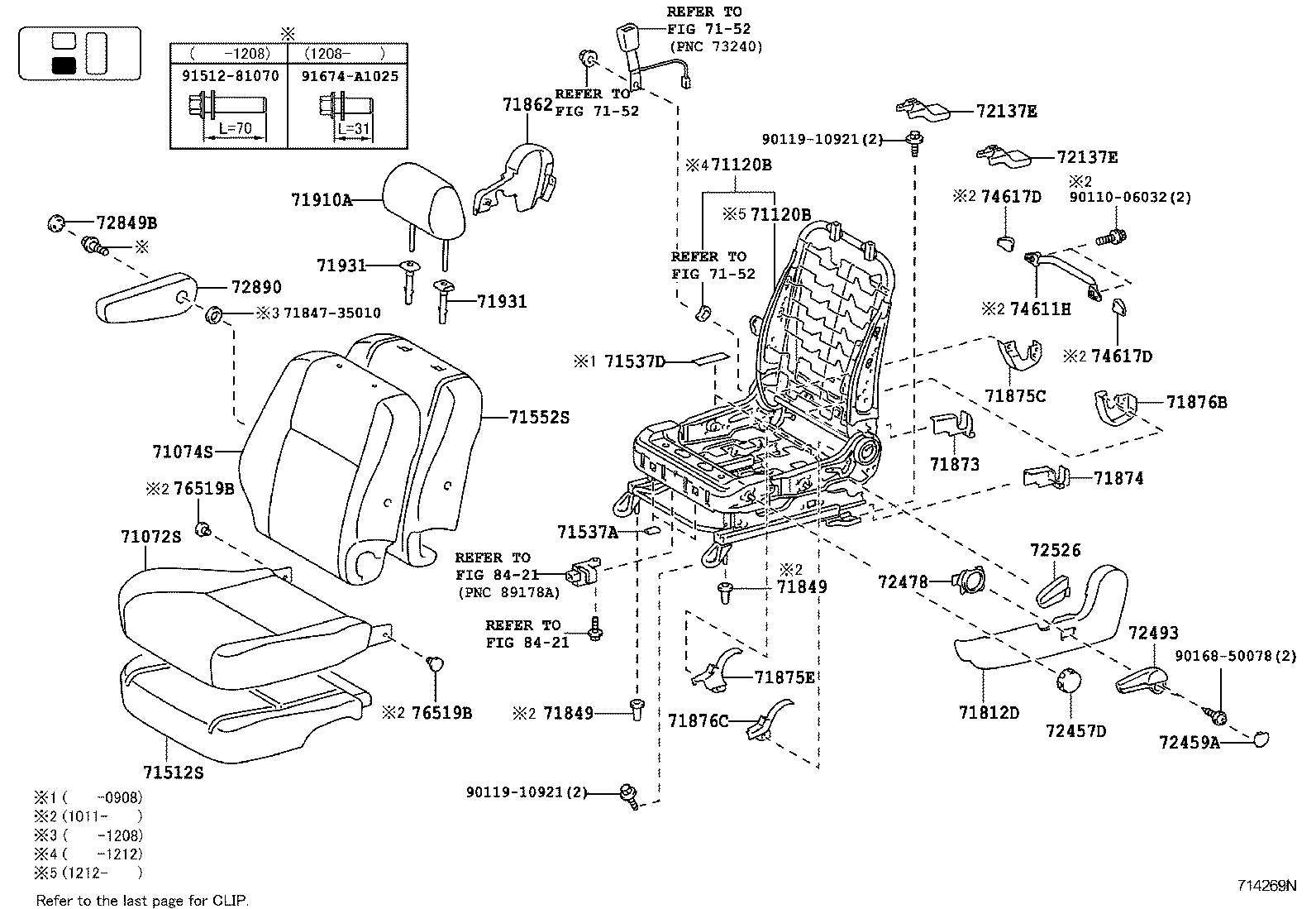  FJ CRUISER |  SEAT SEAT TRACK