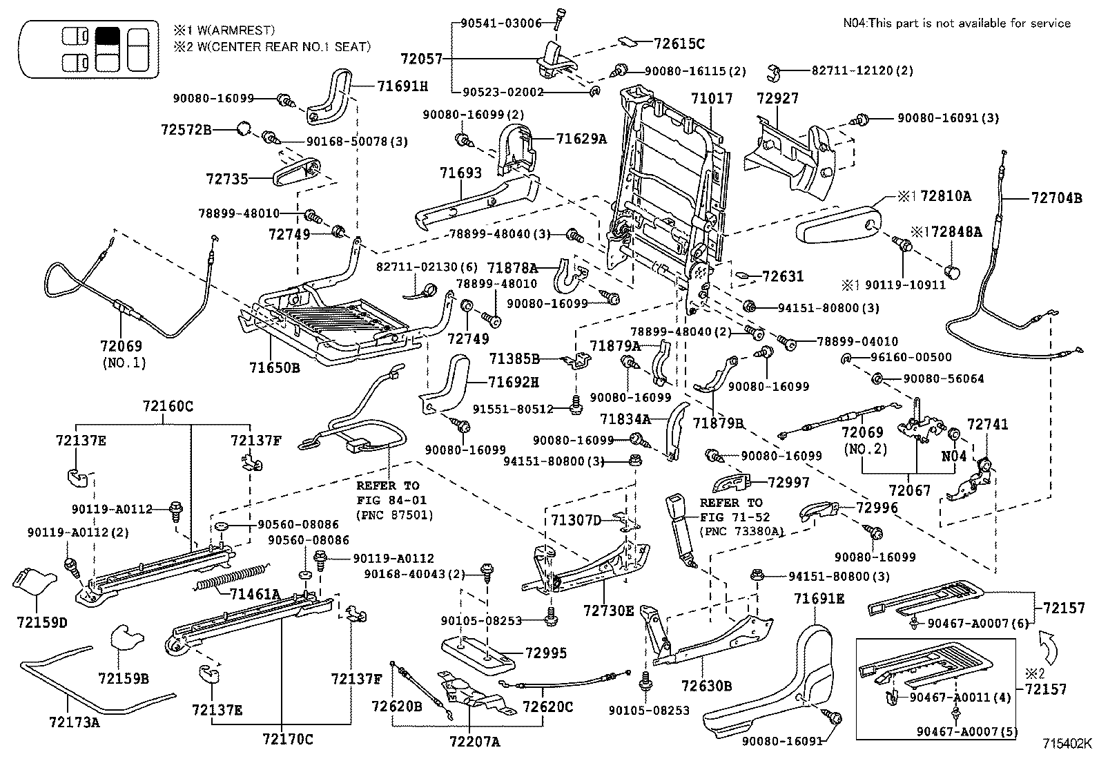  SEQUOIA |  SEAT SEAT TRACK