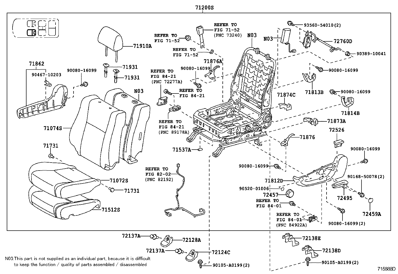  SEQUOIA |  SEAT SEAT TRACK