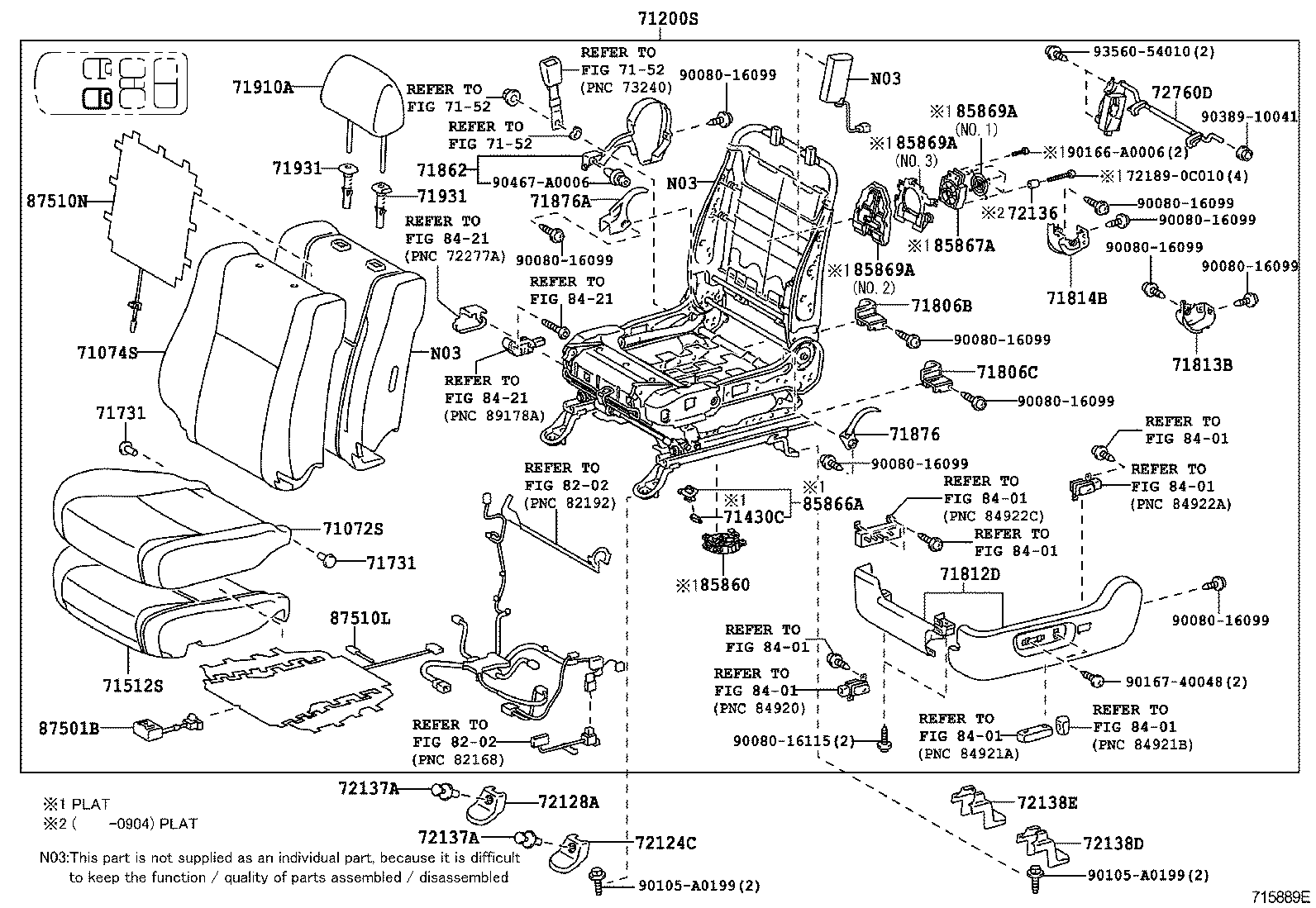  SEQUOIA |  SEAT SEAT TRACK