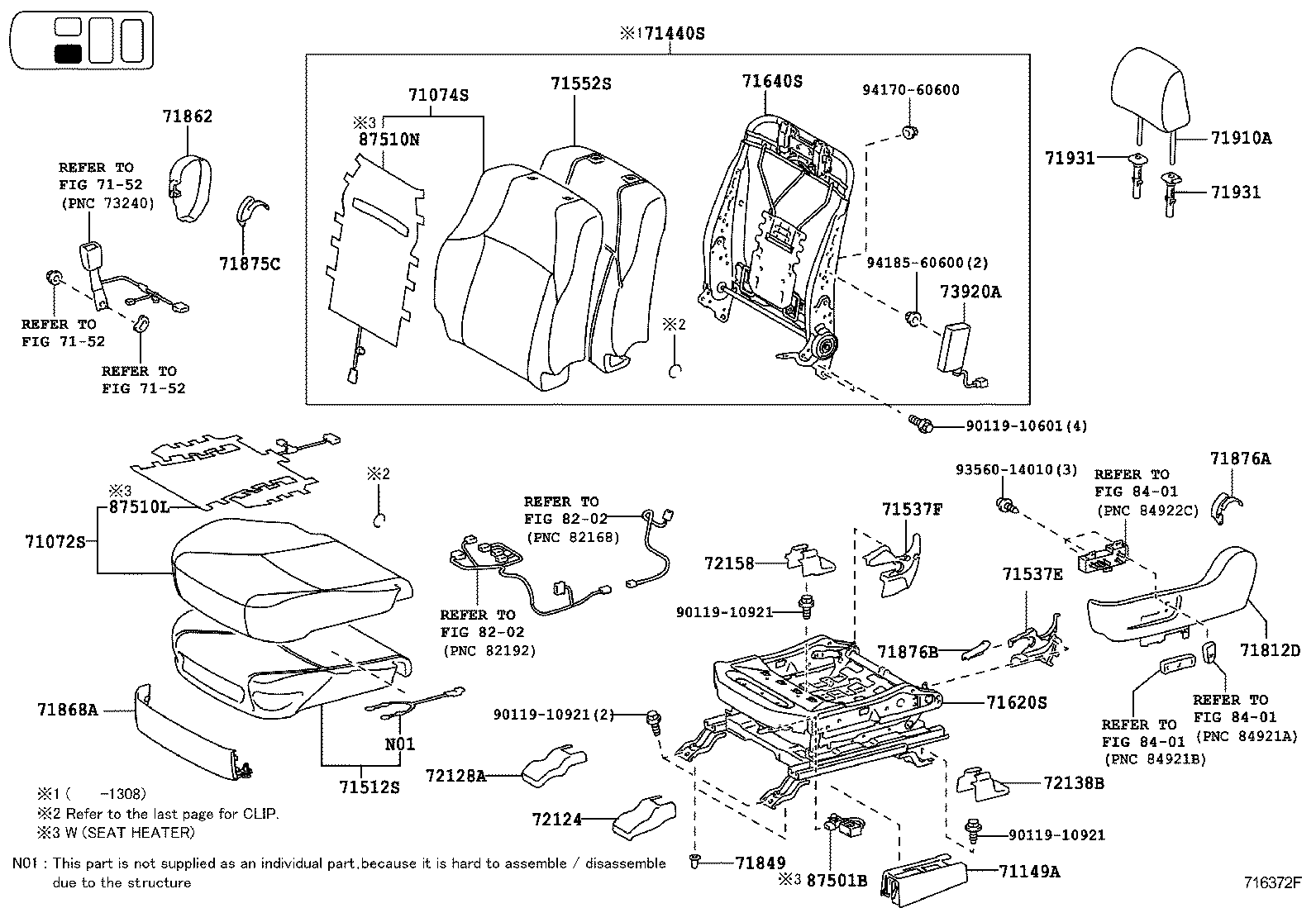  LAND CRUISER PRADO |  SEAT SEAT TRACK