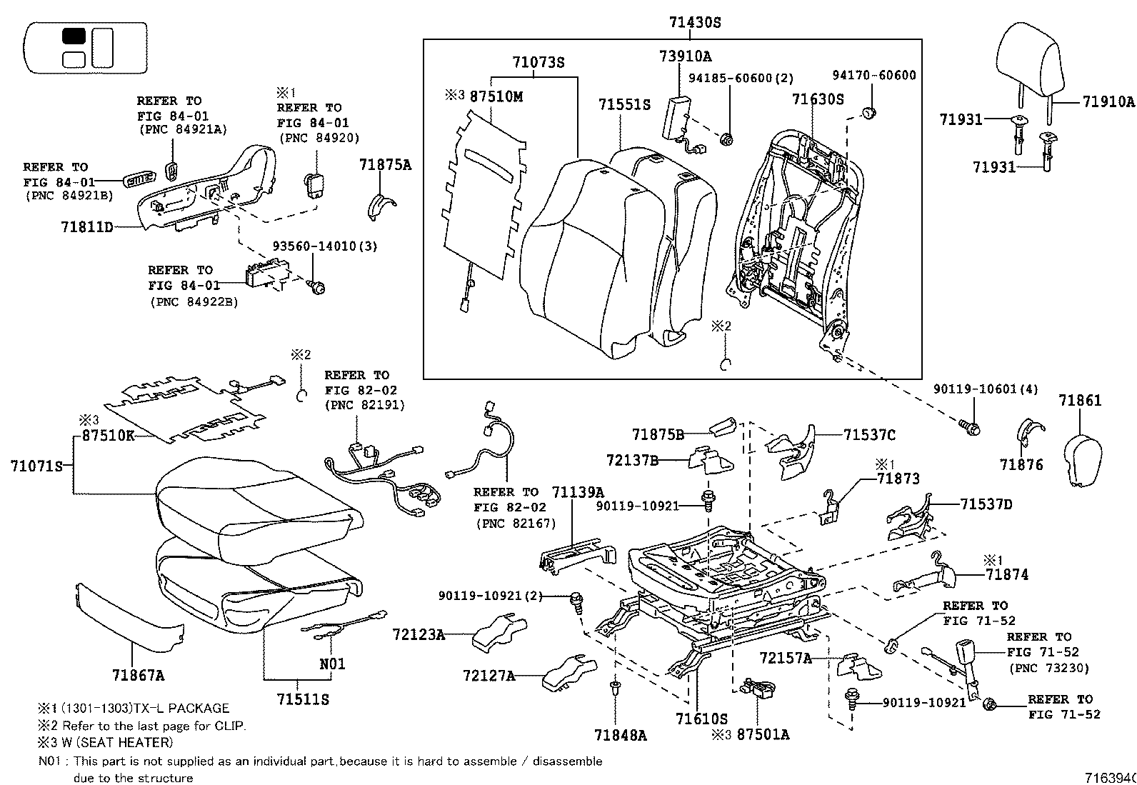  LAND CRUISER PRADO |  SEAT SEAT TRACK