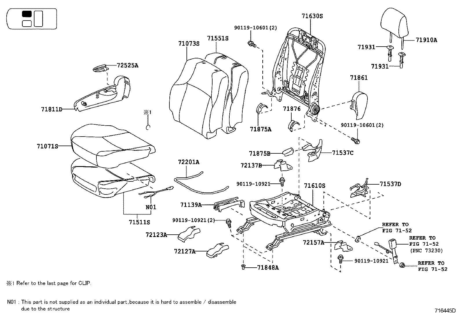  LAND CRUISER PRADO |  SEAT SEAT TRACK