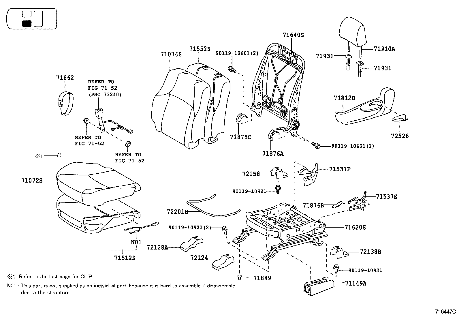  LAND CRUISER PRADO |  SEAT SEAT TRACK