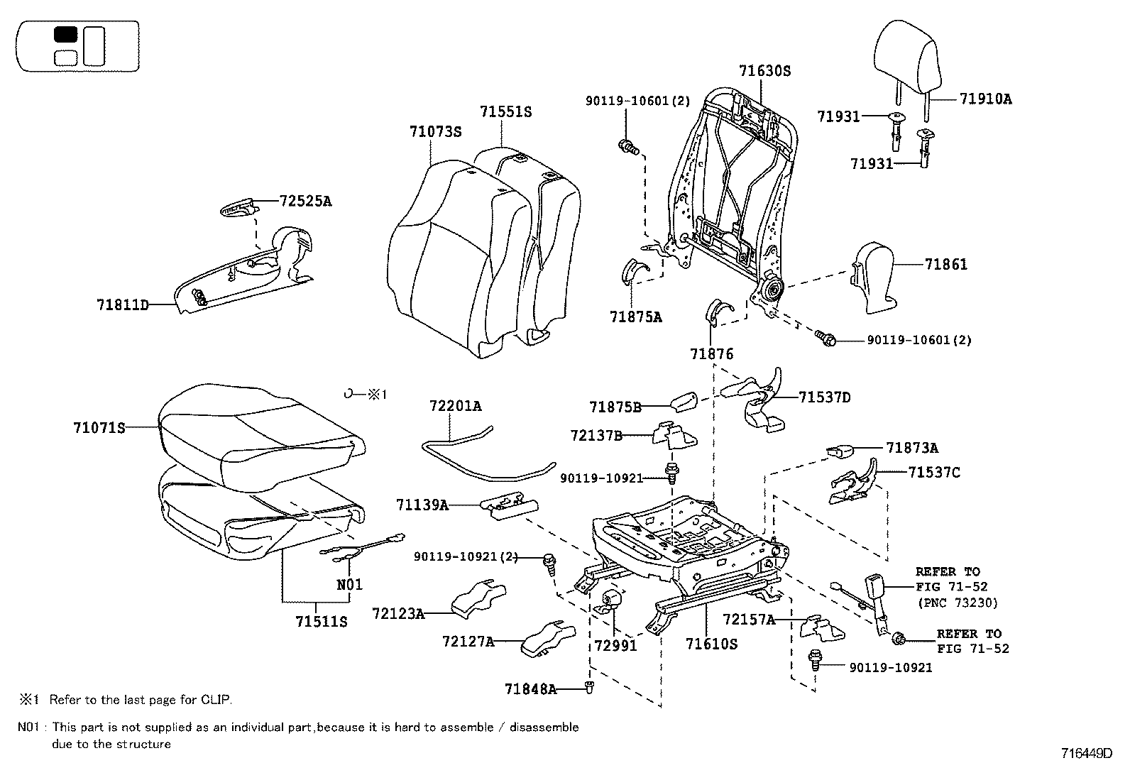  LAND CRUISER PRADO |  SEAT SEAT TRACK