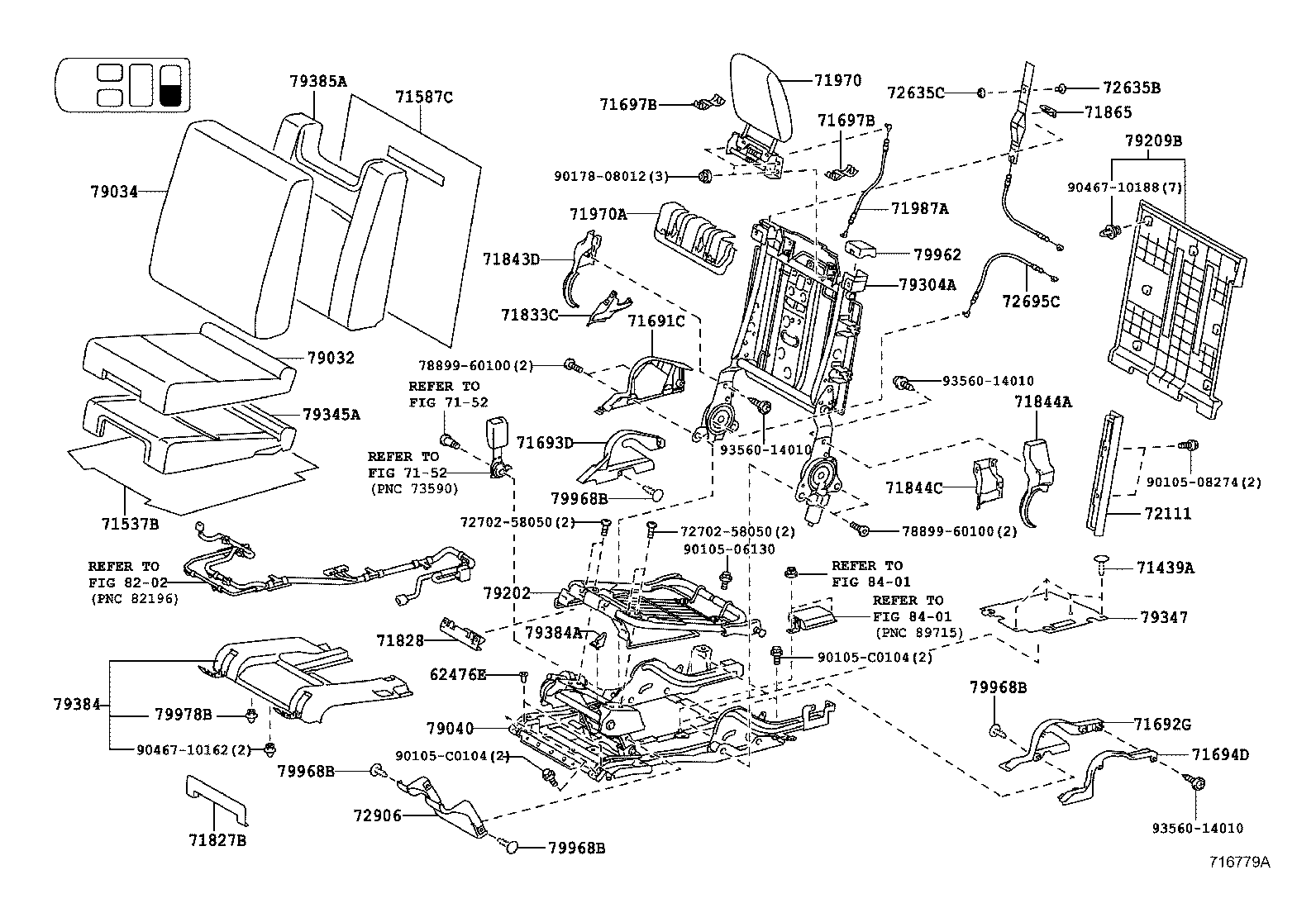  LAND CRUISER PRADO |  SEAT SEAT TRACK
