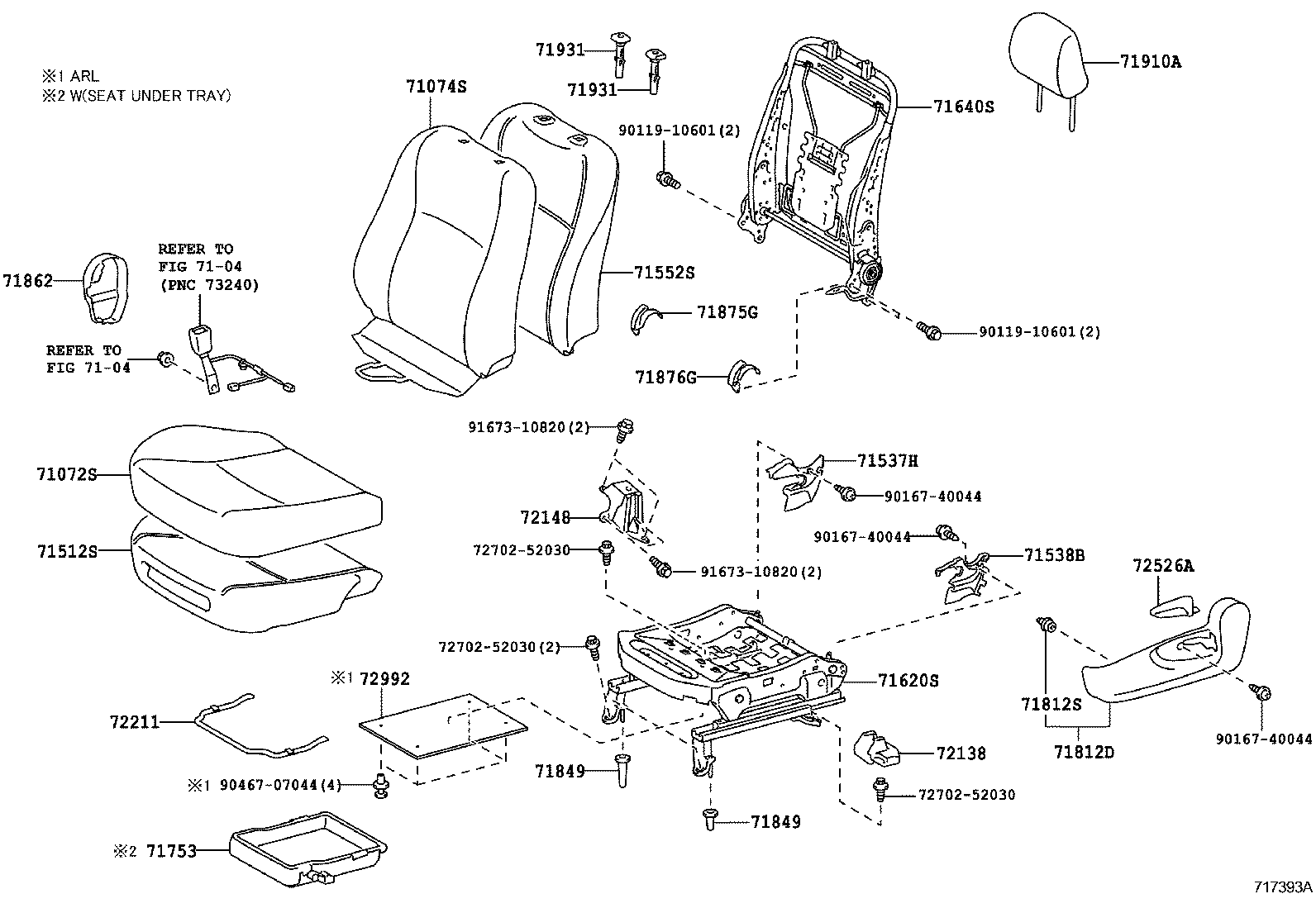  YARIS |  FRONT SEAT SEAT TRACK