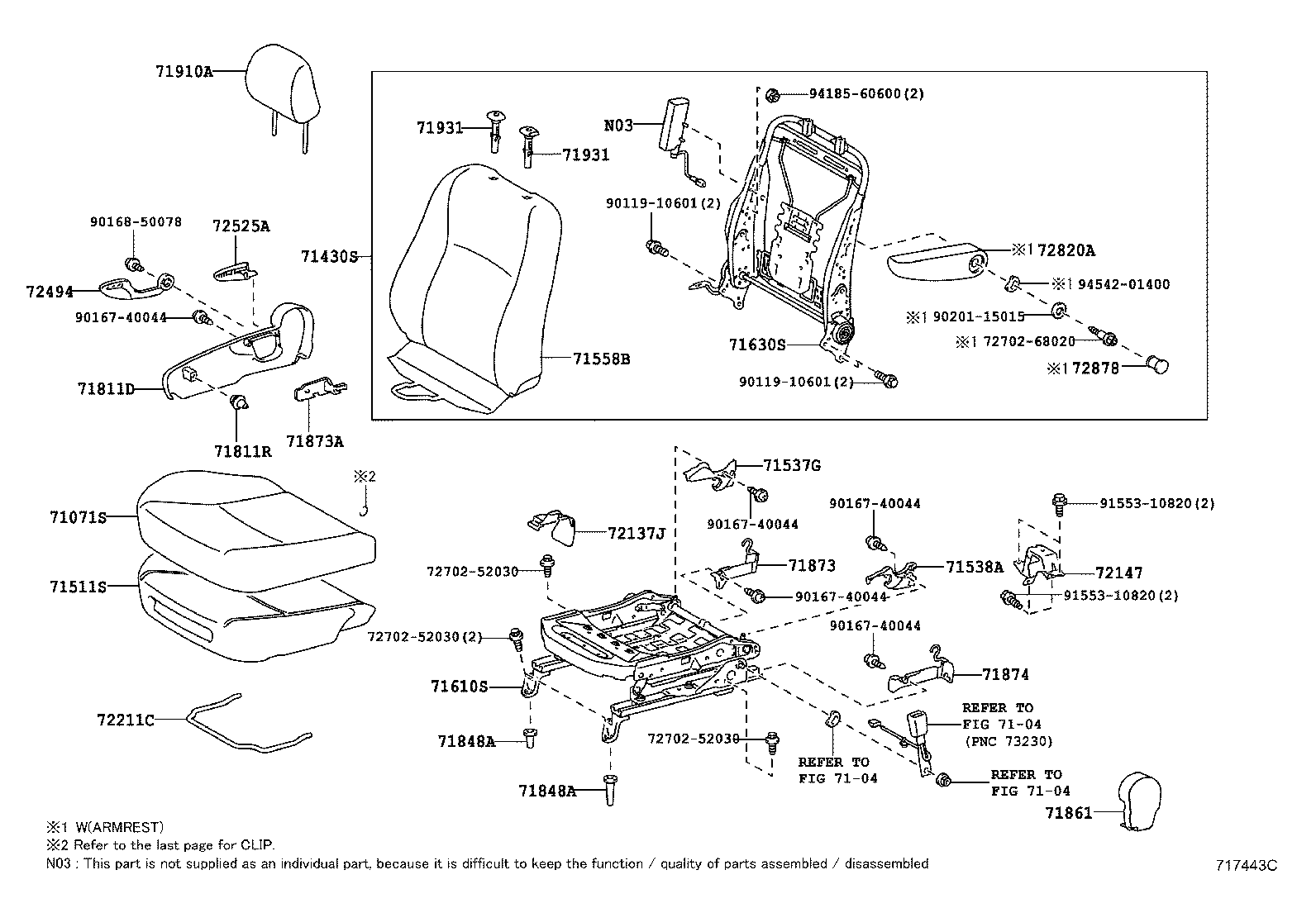  RACTIS |  FRONT SEAT SEAT TRACK