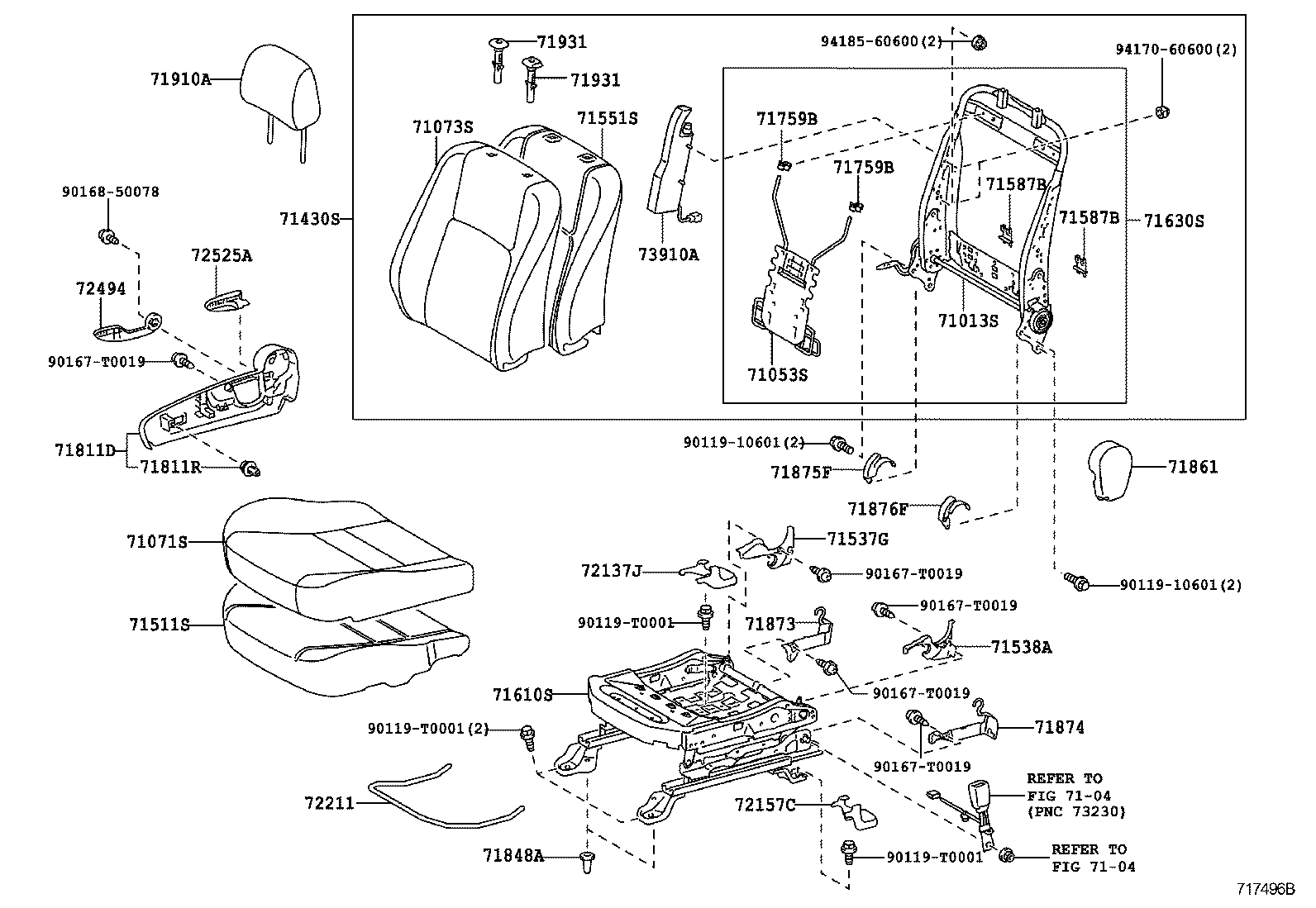  CAMRY AURION HV ARL |  FRONT SEAT SEAT TRACK
