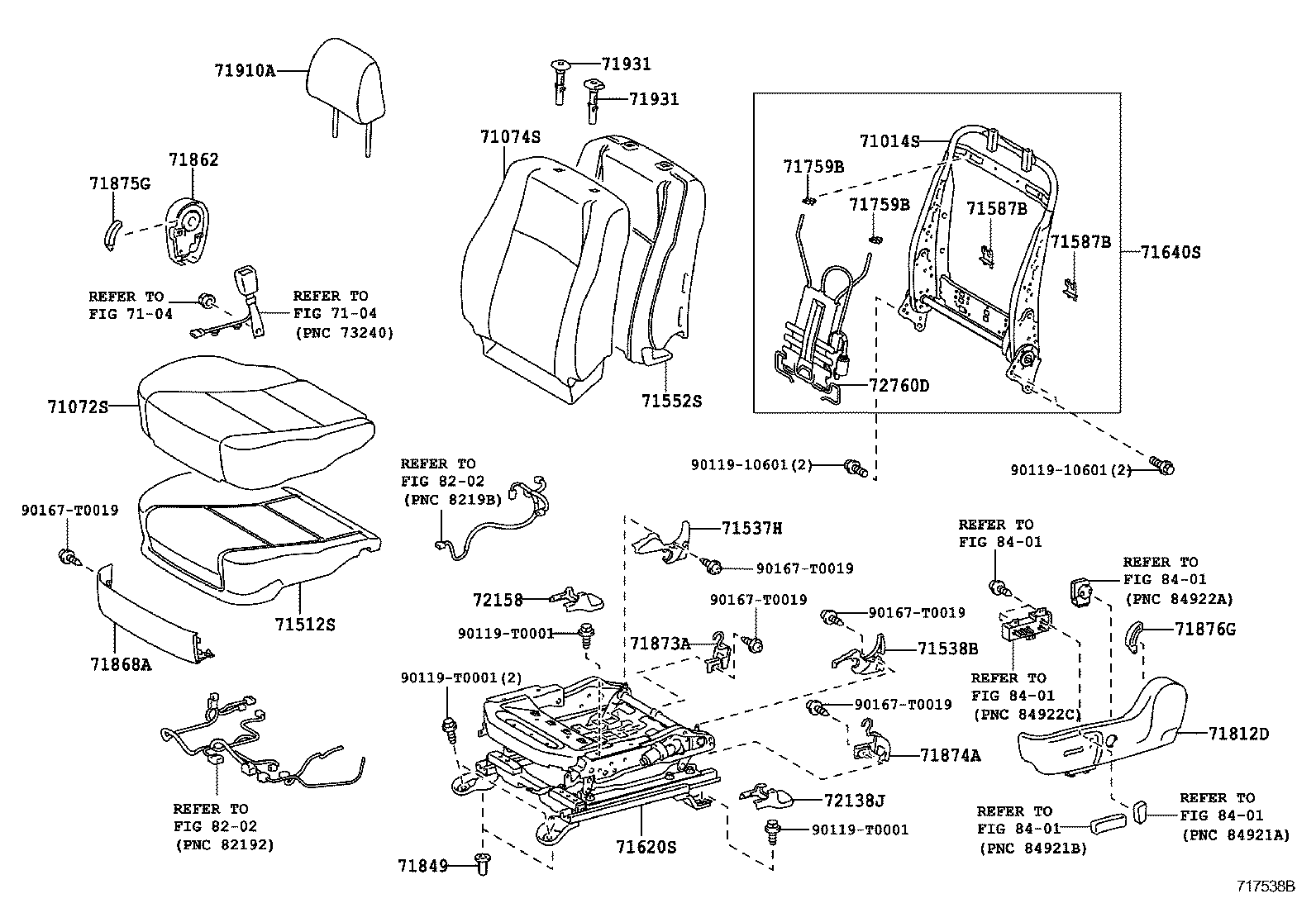  CAMRY AURION HV ARL |  FRONT SEAT SEAT TRACK