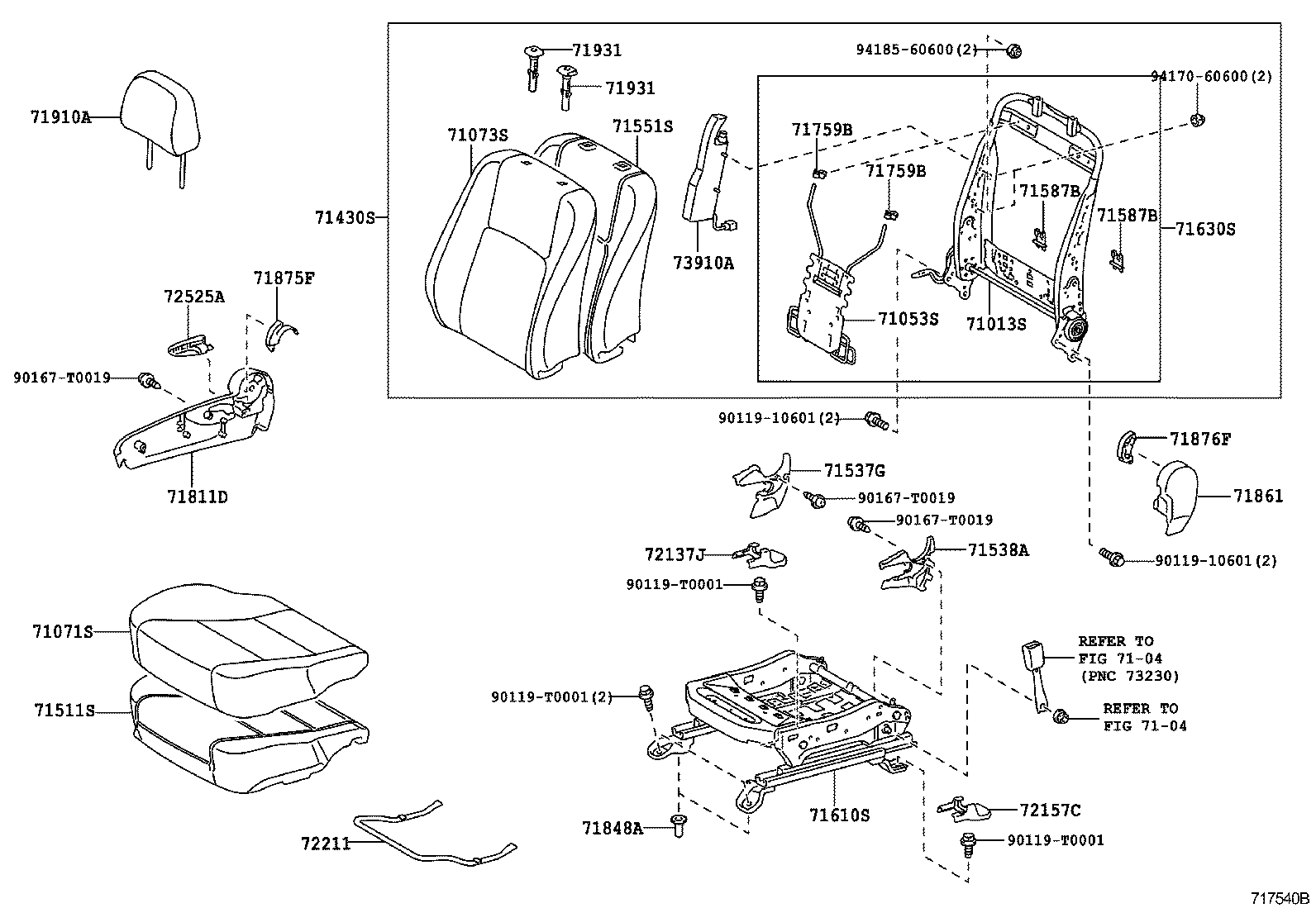  CAMRY AURION HV ARL |  FRONT SEAT SEAT TRACK