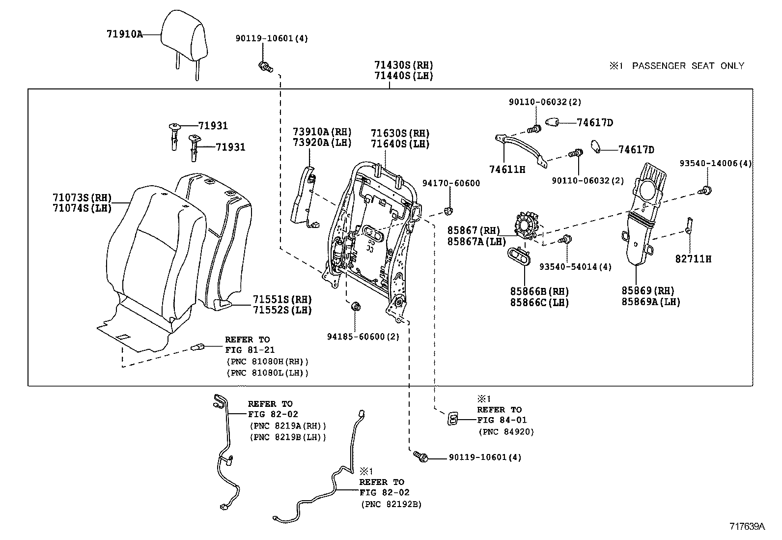  CAMRY HYBRID ASIA |  FRONT SEAT SEAT TRACK