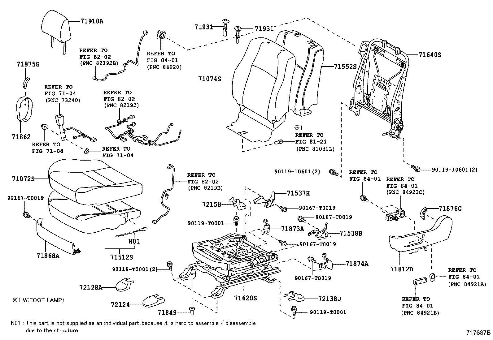  CAMRY HYBRID ASIA |  FRONT SEAT SEAT TRACK