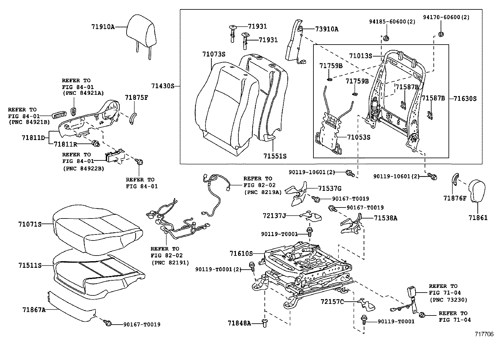  CAMRY AURION HV ARL |  FRONT SEAT SEAT TRACK