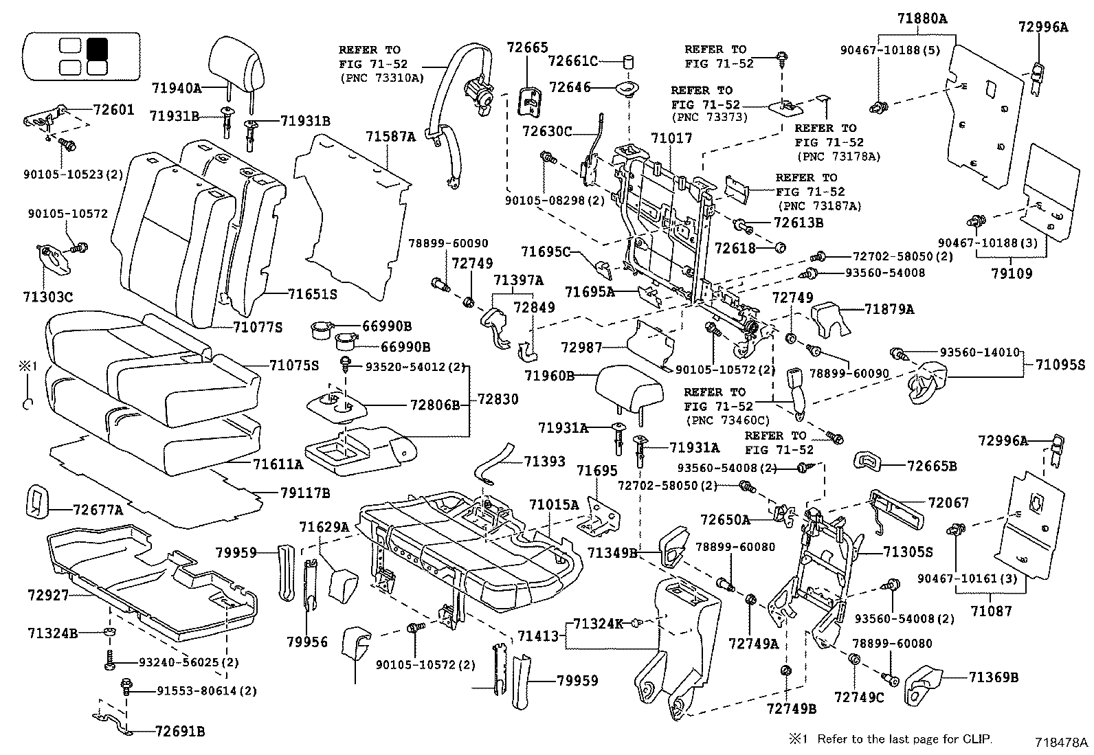 LAND CRUISER PRADO |  SEAT SEAT TRACK