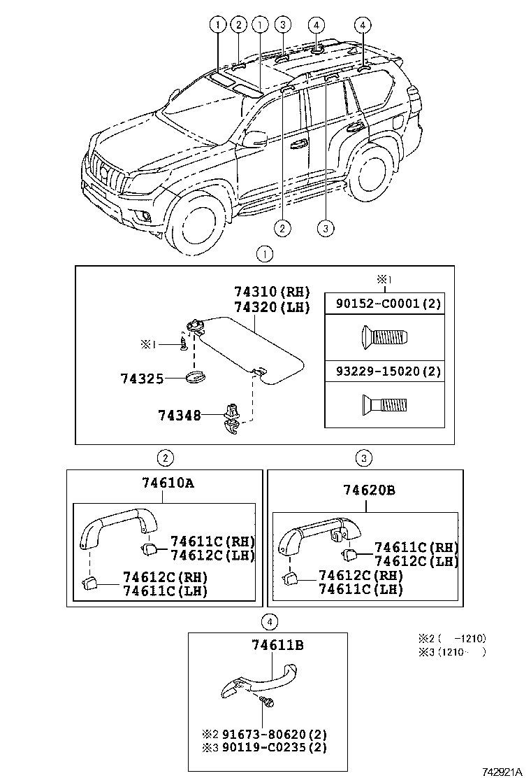  LAND CRUISER PRADO |  ARMREST VISOR