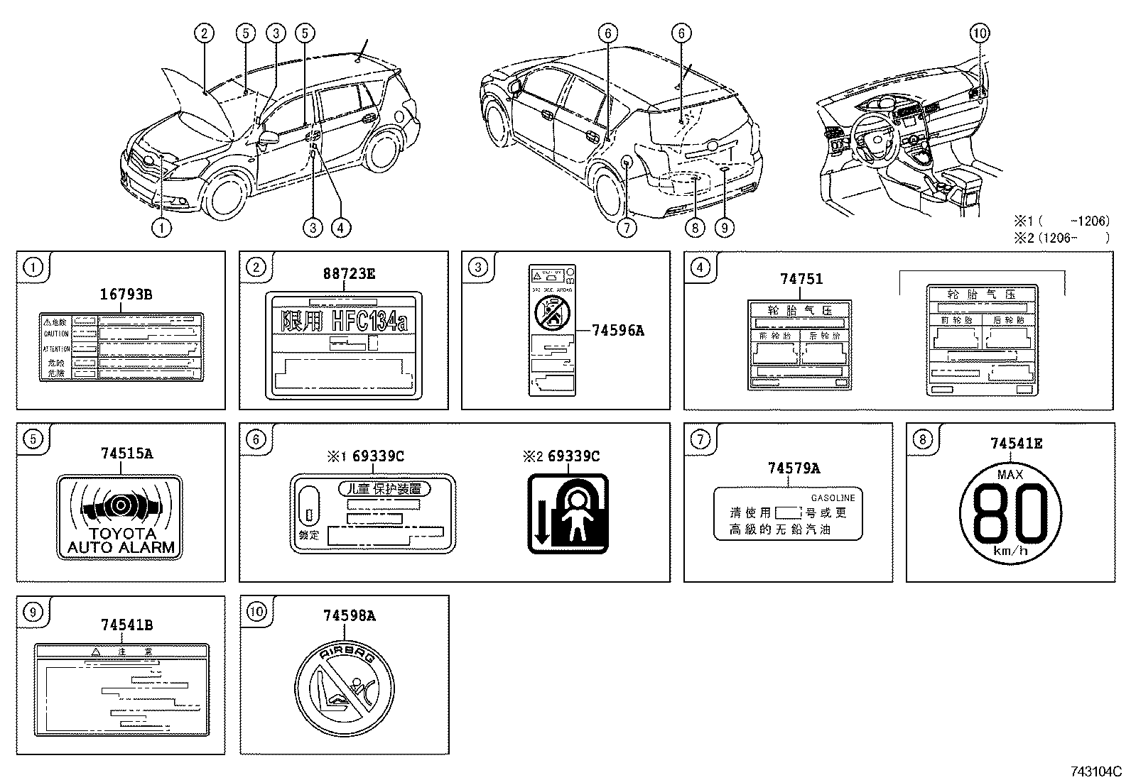  EZ |  CAUTION PLATE EXTERIOR INTERIOR