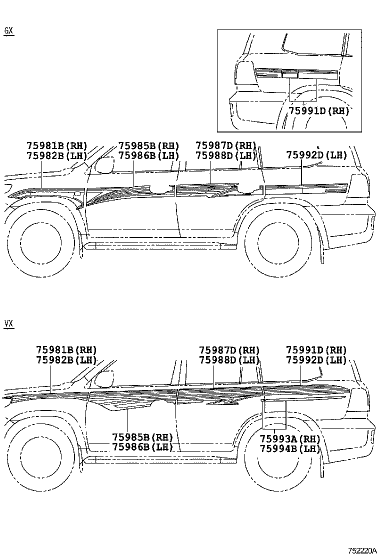  LAND CRUISER CHINA |  BODY STRIPE