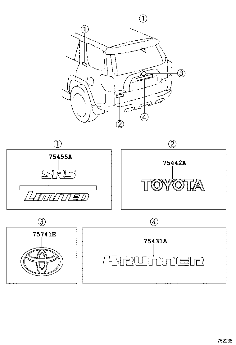  4RUNNER |  EMBLEM NAME PLATE