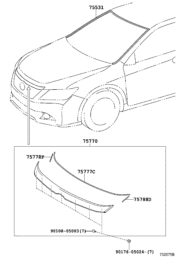  CAMRY HYBRID CHINA |  FRONT MOULDING