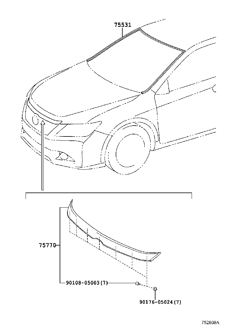  CAMRY HYBRID ASIA |  FRONT MOULDING