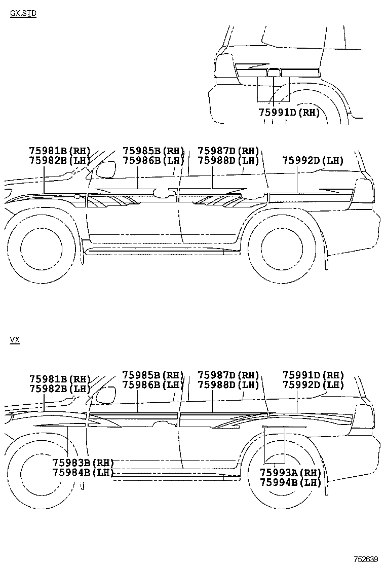  LAND CRUISER 200 |  BODY STRIPE