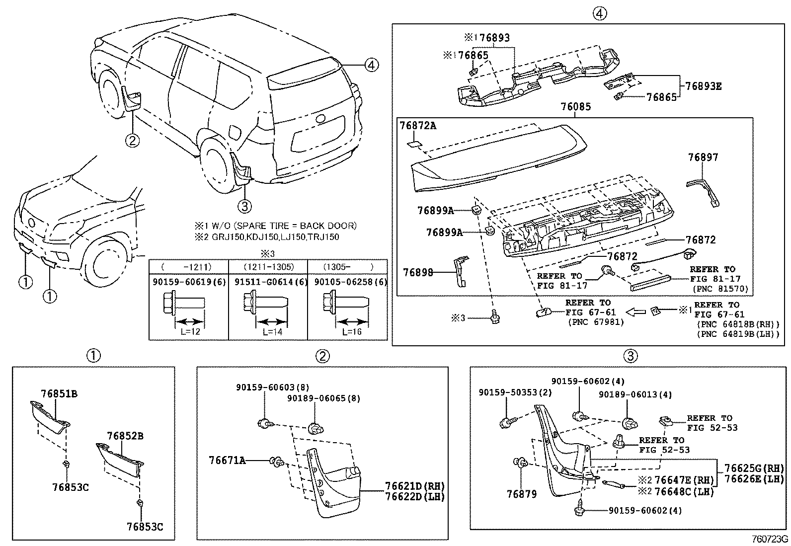  LAND CRUISER PRADO |  SPOILER SIDE MUDGUARD