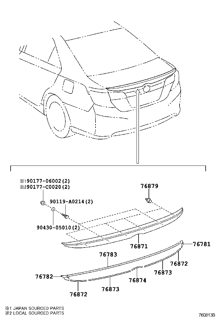  CAMRY HYBRID CHINA |  MUDGUARD SPOILER