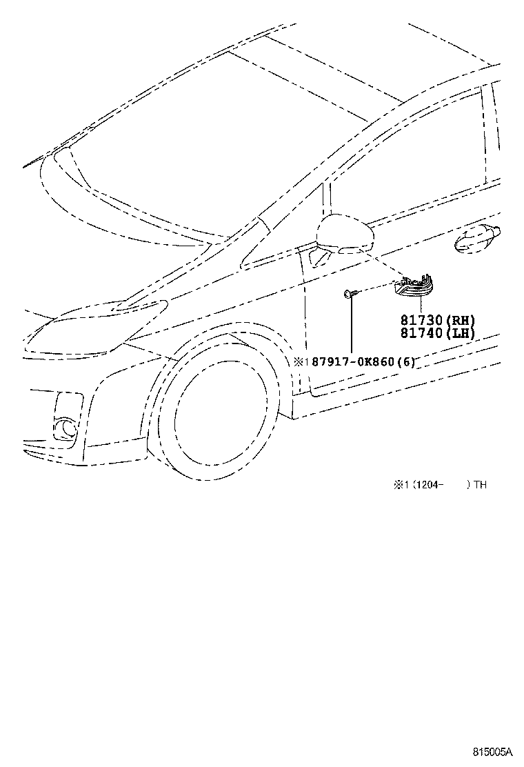  PRIUS |  SIDE TURN SIGNAL LAMP OUTER MIRROR LAMP