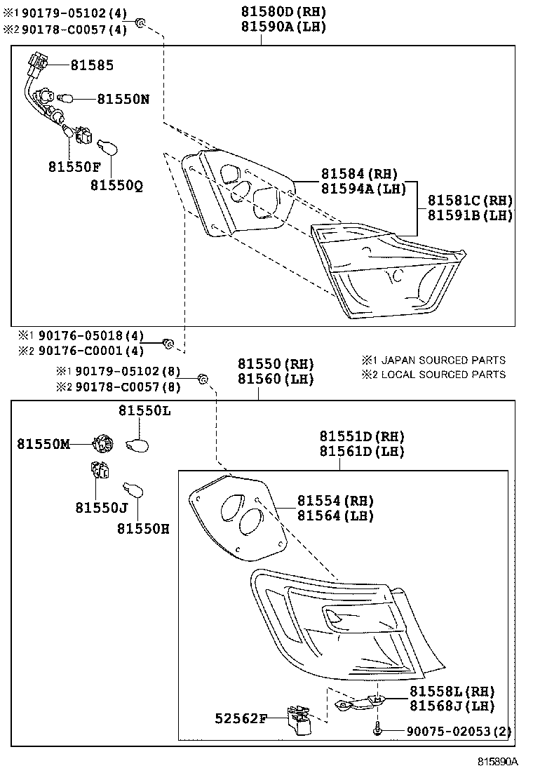  CAMRY HYBRID CHINA |  REAR COMBINATION LAMP