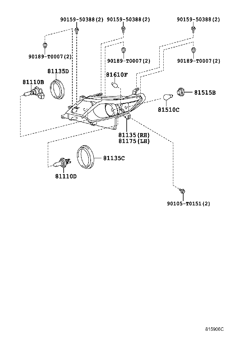  CAMRY AURION HV ARL |  HEADLAMP