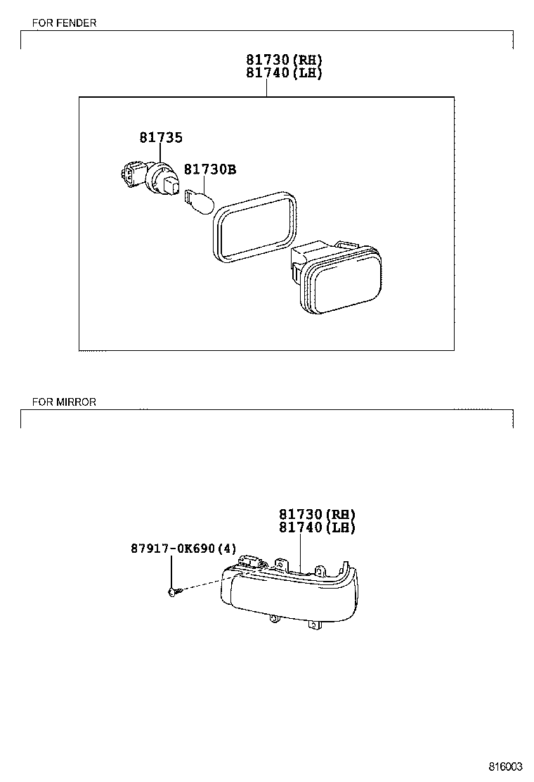  INNOVA KIJANG |  SIDE TURN SIGNAL LAMP OUTER MIRROR LAMP