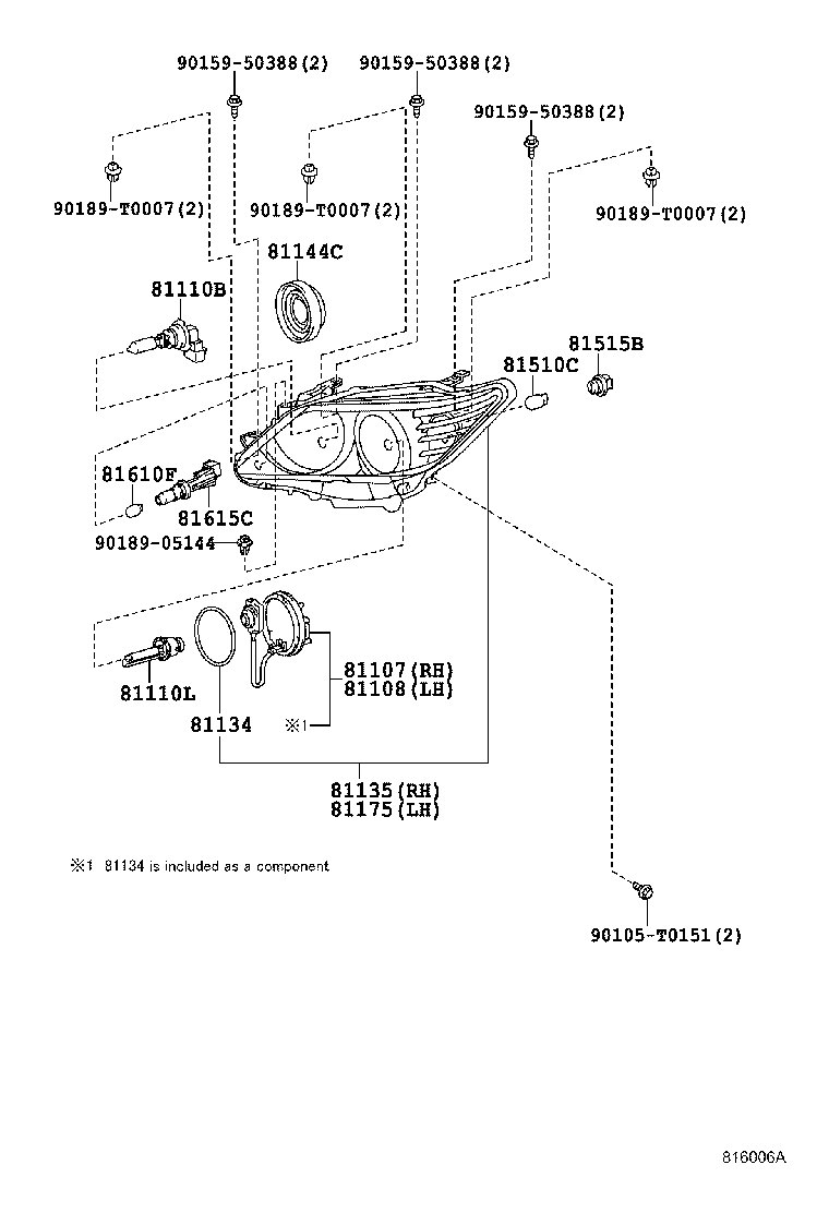  CAMRY AURION HV ARL |  HEADLAMP