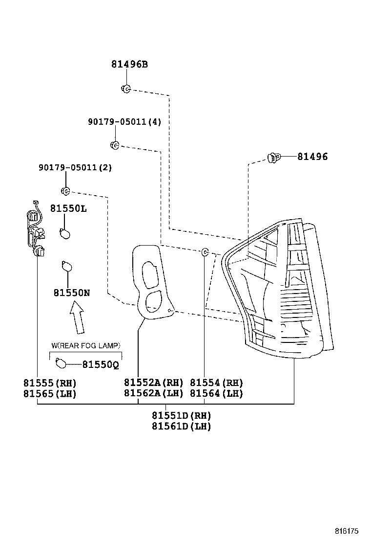  PRIUS V |  REAR COMBINATION LAMP