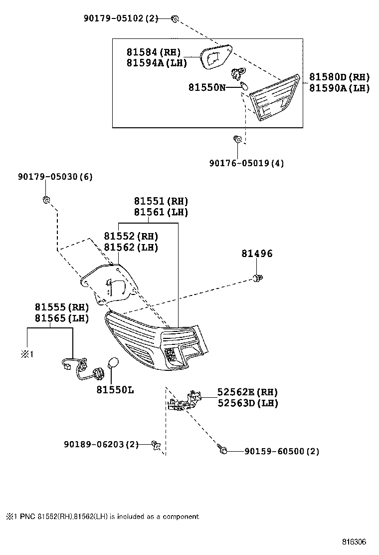  MARK X |  REAR COMBINATION LAMP