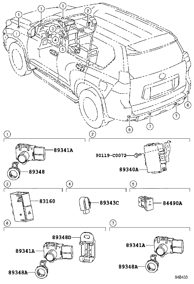  LAND CRUISER PRADO |  CLEARANCE BACK SONAR