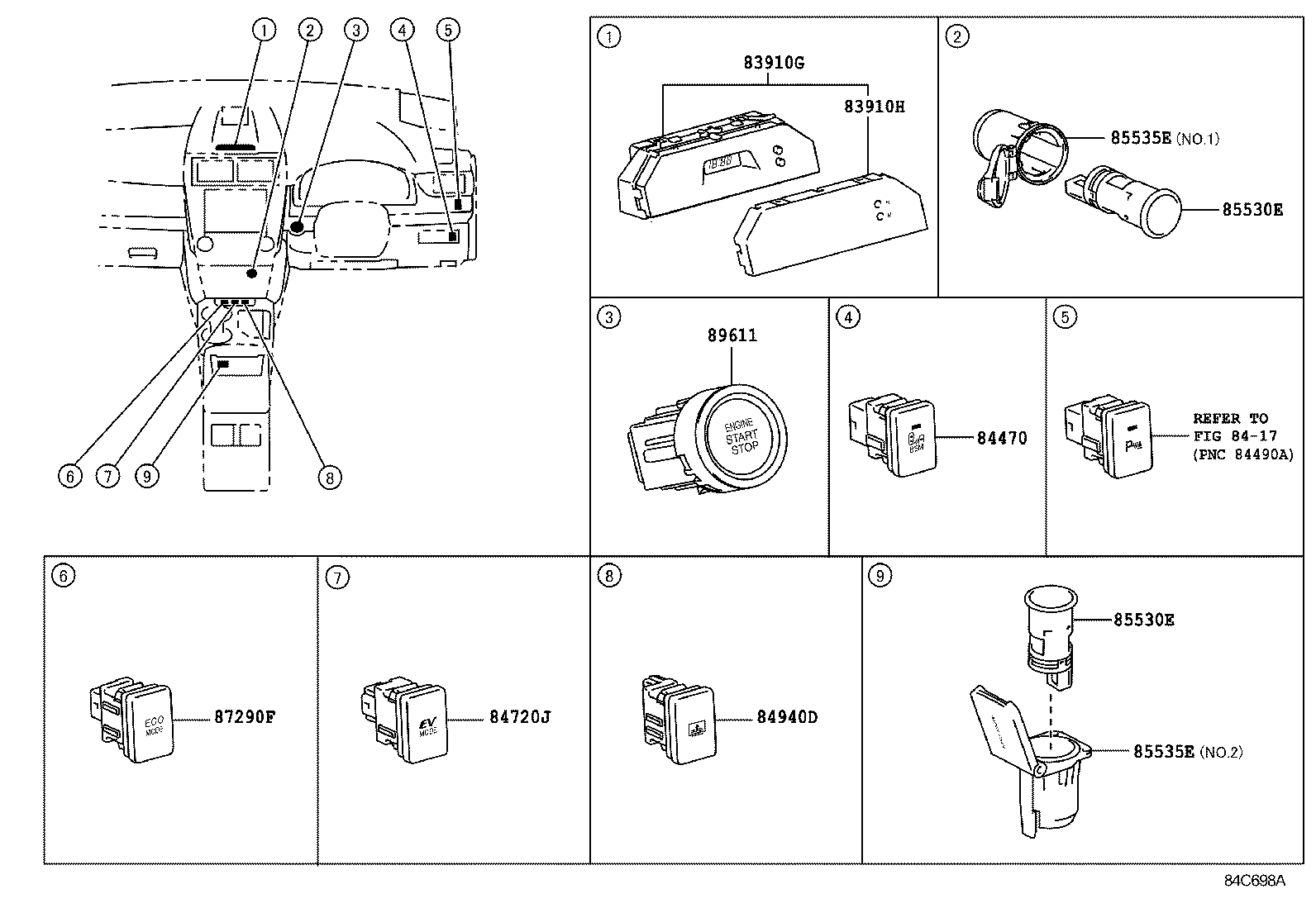  CAMRY AURION HV ARL |  SWITCH RELAY COMPUTER