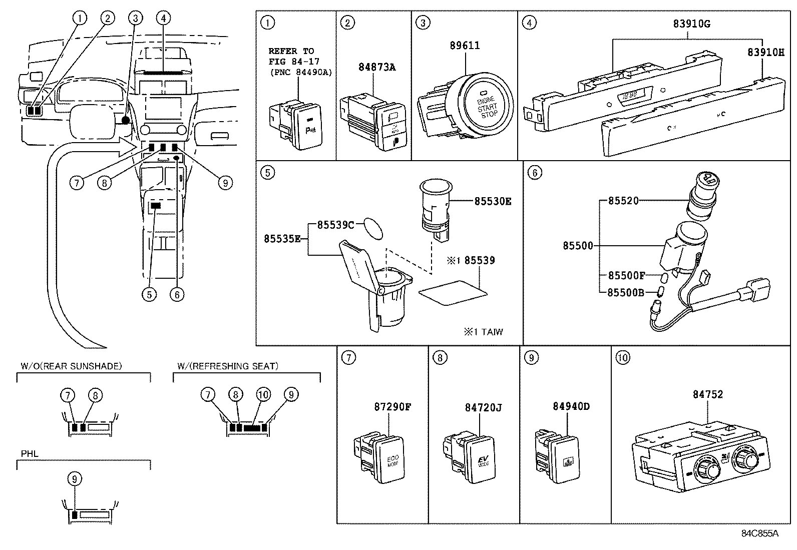  CAMRY HYBRID ASIA |  SWITCH RELAY COMPUTER