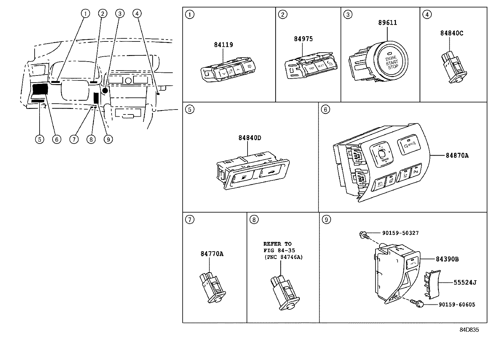  LS460 460L |  SWITCH RELAY COMPUTER