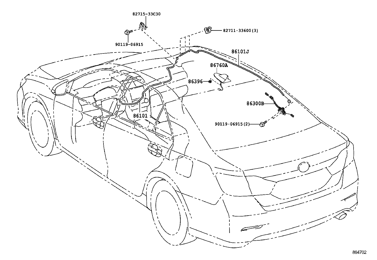  CAMRY HYBRID CHINA |  ANTENNA