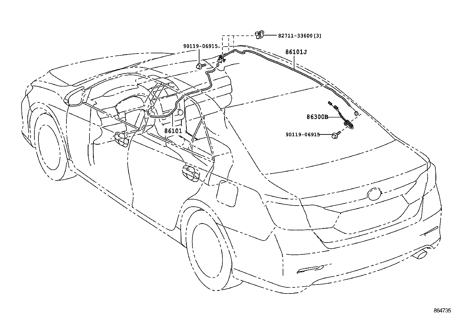  CAMRY AURION HV ARL |  ANTENNA