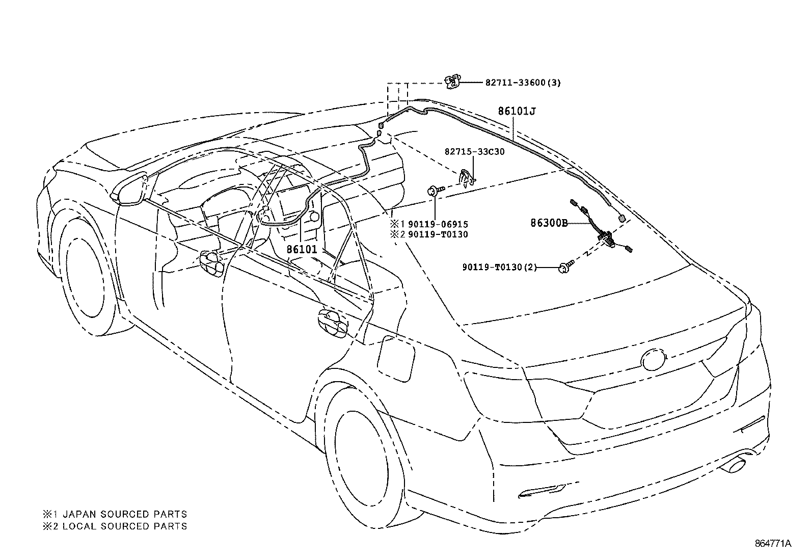  CAMRY HYBRID ASIA |  ANTENNA