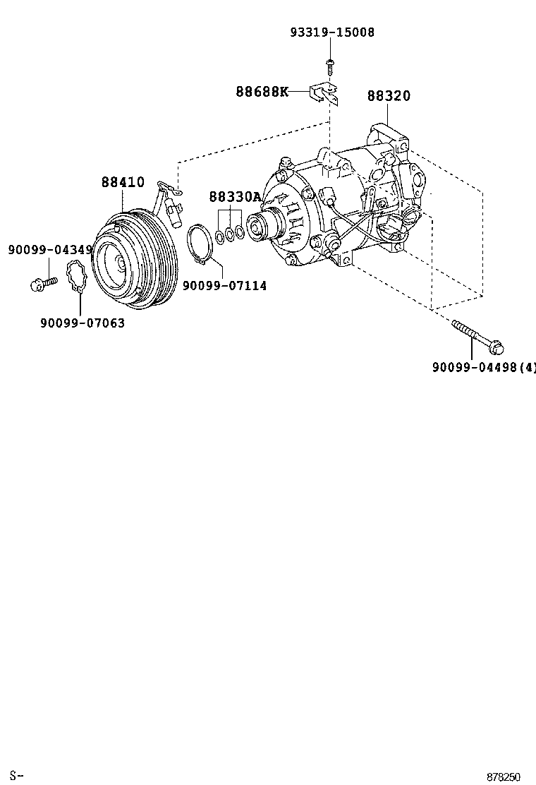  PREVIA TARAGO |  HEATING AIR CONDITIONING COMPRESSOR