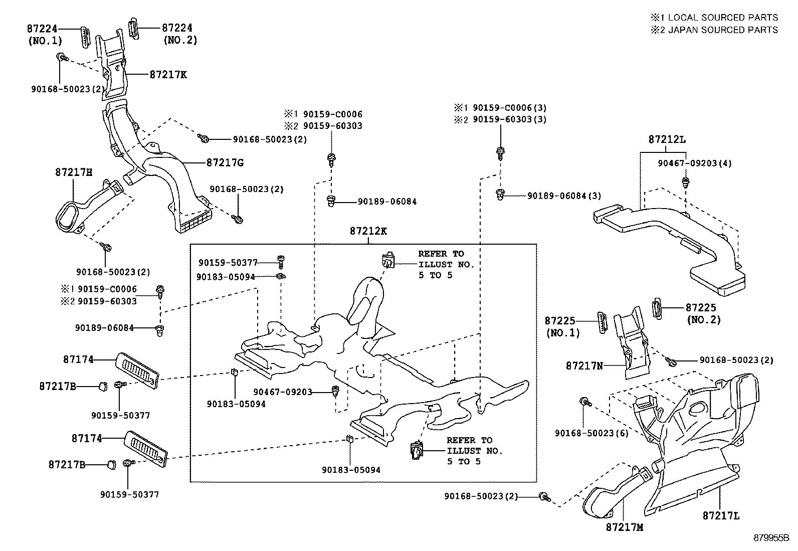  LAND CRUISER CHINA |  HEATING AIR CONDITIONING CONTROL AIR DUCT