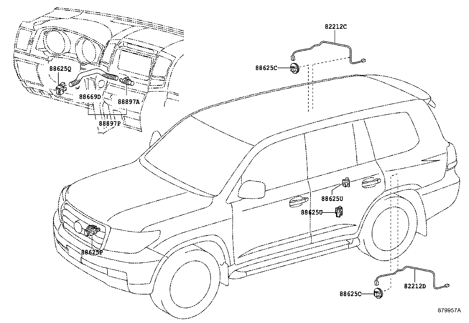  LAND CRUISER CHINA |  HEATING AIR CONDITIONING CONTROL AIR DUCT
