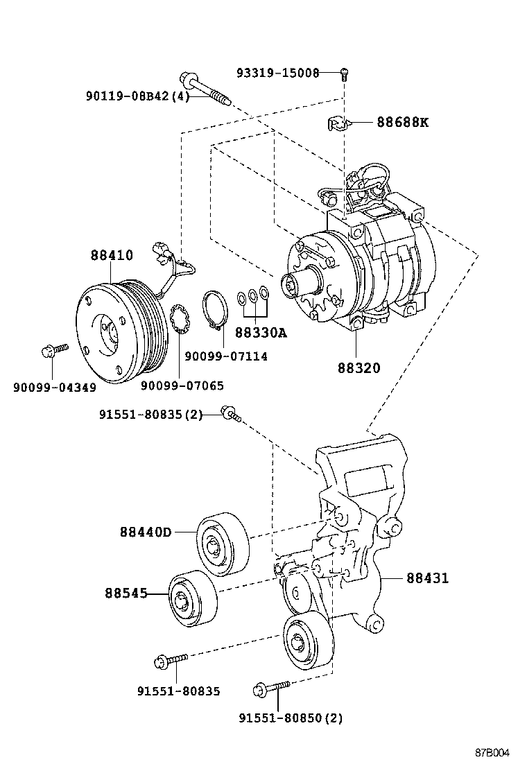  LAND CRUISER PRADO |  HEATING AIR CONDITIONING COMPRESSOR