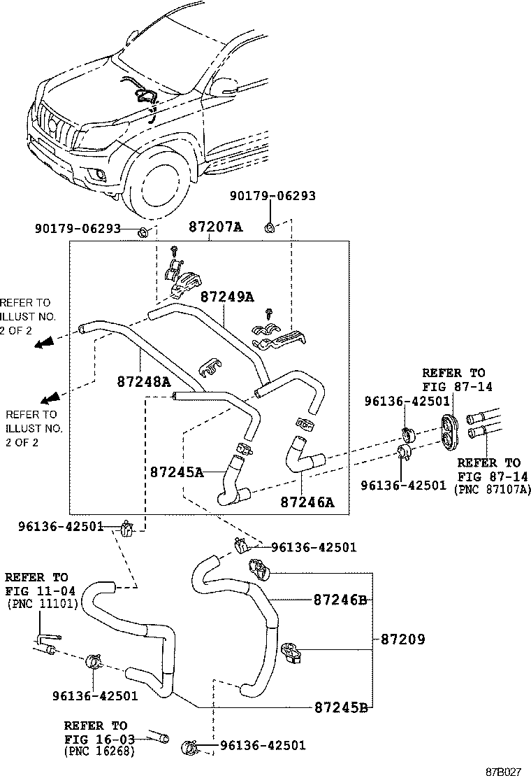  LAND CRUISER PRADO |  HEATING AIR CONDITIONING WATER PIPING