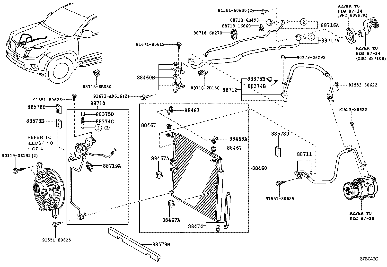  LAND CRUISER PRADO |  HEATING AIR CONDITIONING COOLER PIPING